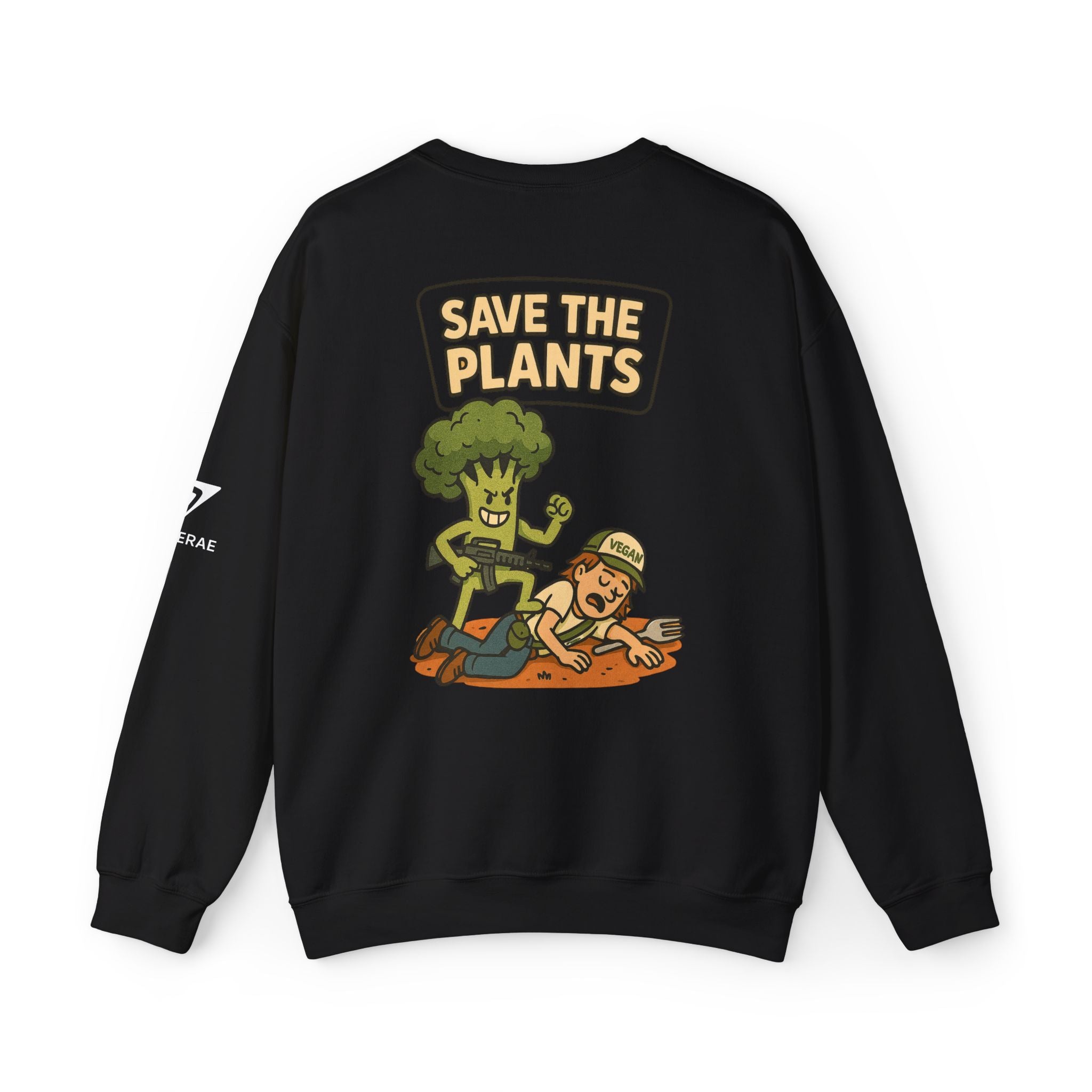 Save The Plants Crewneck Sweatshirt — Retro Eco Graphic Sweatshirt
