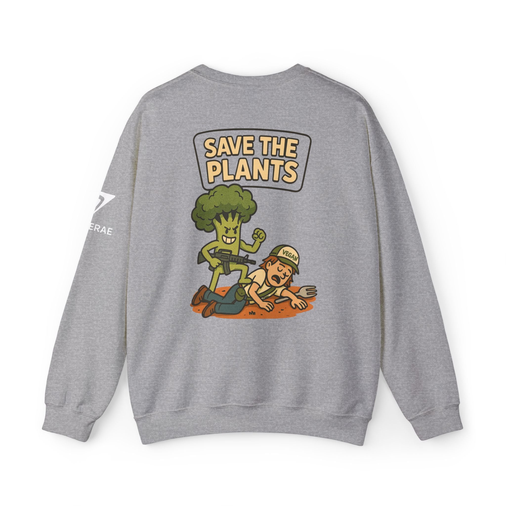 Save The Plants Crewneck Sweatshirt — Retro Eco Graphic Sweatshirt